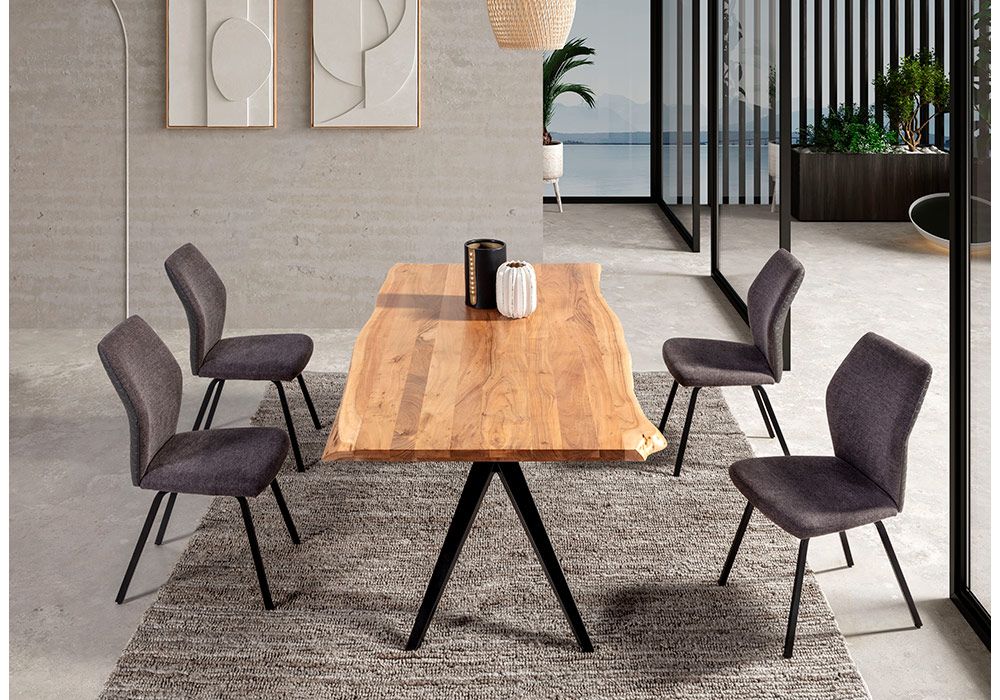 Table à Manger Mudri 200 Bois d'Acacia Votre Magasin de Meuble et Électroménager à La Réunion !