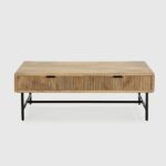 Table de Salon 2 Tiroirs en Bois de Manguier (Collection Mundra)