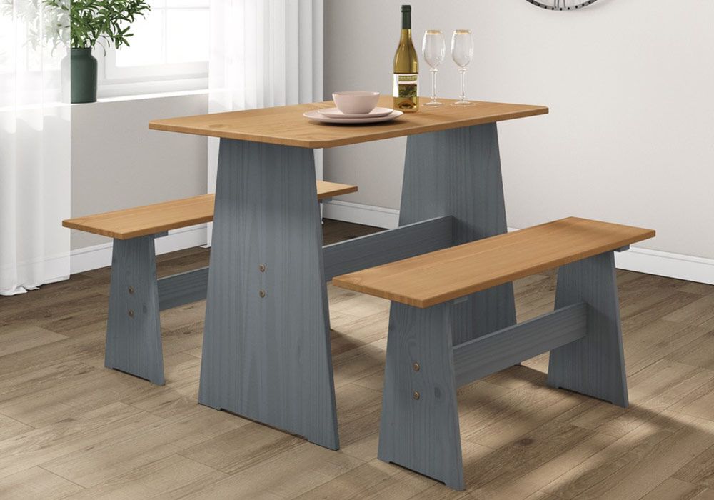 Ensemble Table avec 2 Bancs Olena PROMO Votre Magasin de Meuble et Électroménager à La Réunion !