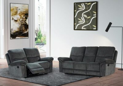 Salon Caroline 3+2 Places avec 4 Relax Manuel PROMO Votre Magasin de Meuble et Électroménager à La Réunion !