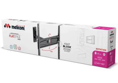 Support TV Inclinable et Orientable Meliconi FR 400 FLAT FB (580468) Accessoires Votre Magasin de Meuble et Électroménager à La Réunion !