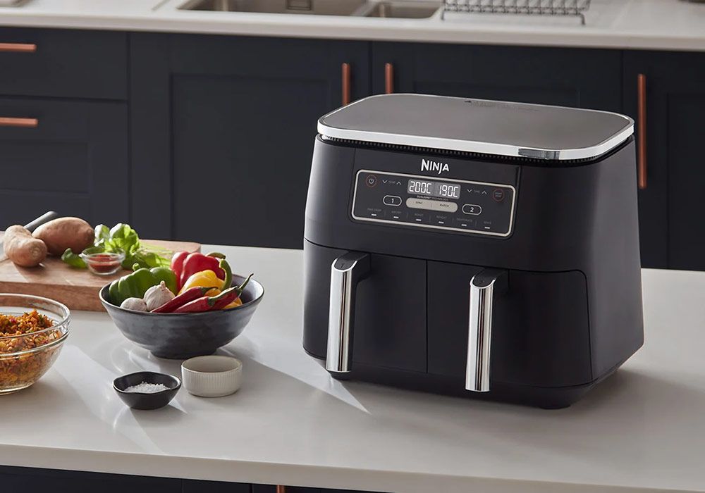 Friteuse sans Huile Foodi Double Compartiment 7.6L Ninja (AF300EU) Cuisine Votre Magasin de Meuble et Électroménager à La Réunion !