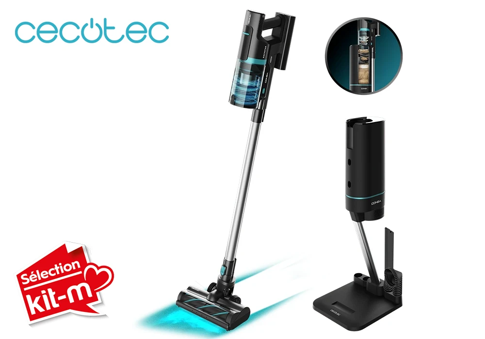 Aspirateur Balai sans fil 3en1 avec Base Auto-Vidante Conga Rockstar 10000 Nebula Station Cecotec (4943) Nettoyage Votre Magasin de Meuble et Électroménager à La Réunion !