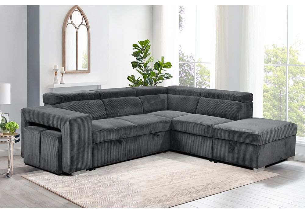 Salon d’Angle Convertible Côtelé Épais Angles Votre Magasin de Meuble et Électroménager à La Réunion !