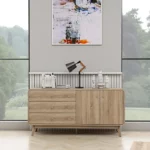 Bahut Bas 2 Portes 3 Tiroirs (Collection Isis)