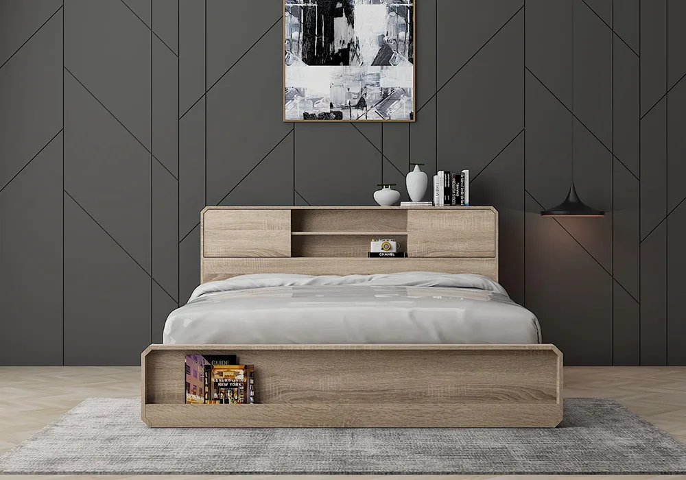 Lit 140x190cm (Collection Isis) Chambres à Coucher Votre Magasin de Meuble et Électroménager à La Réunion !