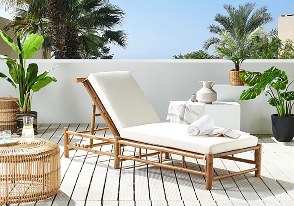 Chaise Longue en Bambou Pauline Jardins & Terrasses Votre Magasin de Meuble et Électroménager à La Réunion !