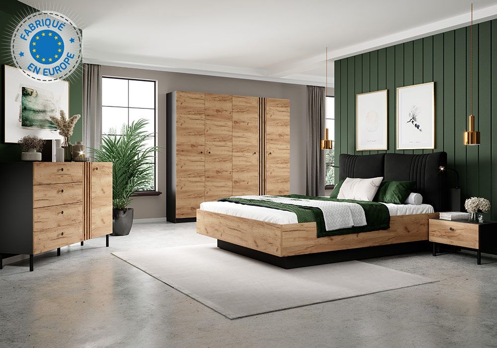 Lot de 2 Chevets avec 1 Tiroir (Collection Deco) Armoires, Commodes & Chevets Votre Magasin de Meuble et Électroménager à La Réunion !