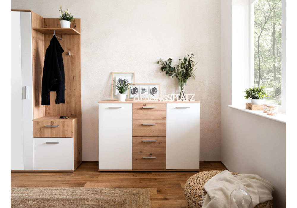 Meuble de Rangement 2 Portes / 4 Tiroirs (Collection Jacky) Meubles Votre Magasin de Meuble et Électroménager à La Réunion !