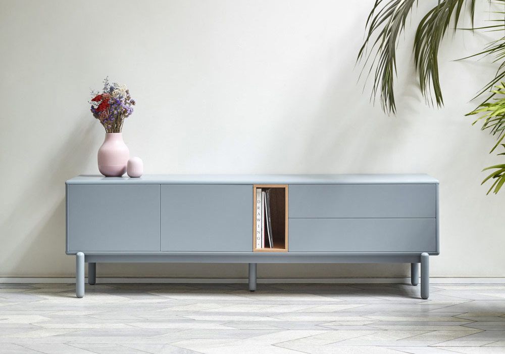 Meuble TV 4 Tiroirs Corvo DESTOCKAGE WEB Votre Magasin de Meuble et Électroménager à La Réunion ! 6 Meuble TV 4 Tiroirs Corvo – Image 1