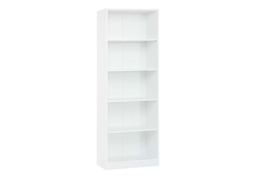 Étagère Bibliothèque Blanche 5 Tablettes Peggy Meubles Votre Magasin de Meuble et Électroménager à La Réunion !