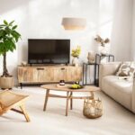 Meuble TV 3 Portes en Bois de Manguier (Collection Mundra)