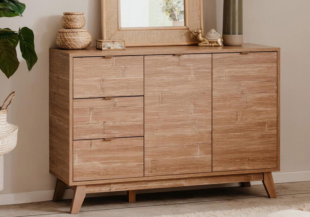 Bahut Bas 2 Portes 3 Tiroirs (Collection Boobang) Meubles Votre Magasin de Meuble et Électroménager à La Réunion !