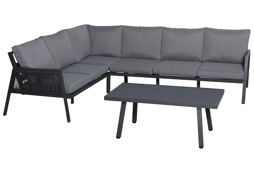 Salon d’Angle avec Table Basse Patricia Jardins & Terrasses Votre Magasin de Meuble et Électroménager à La Réunion !