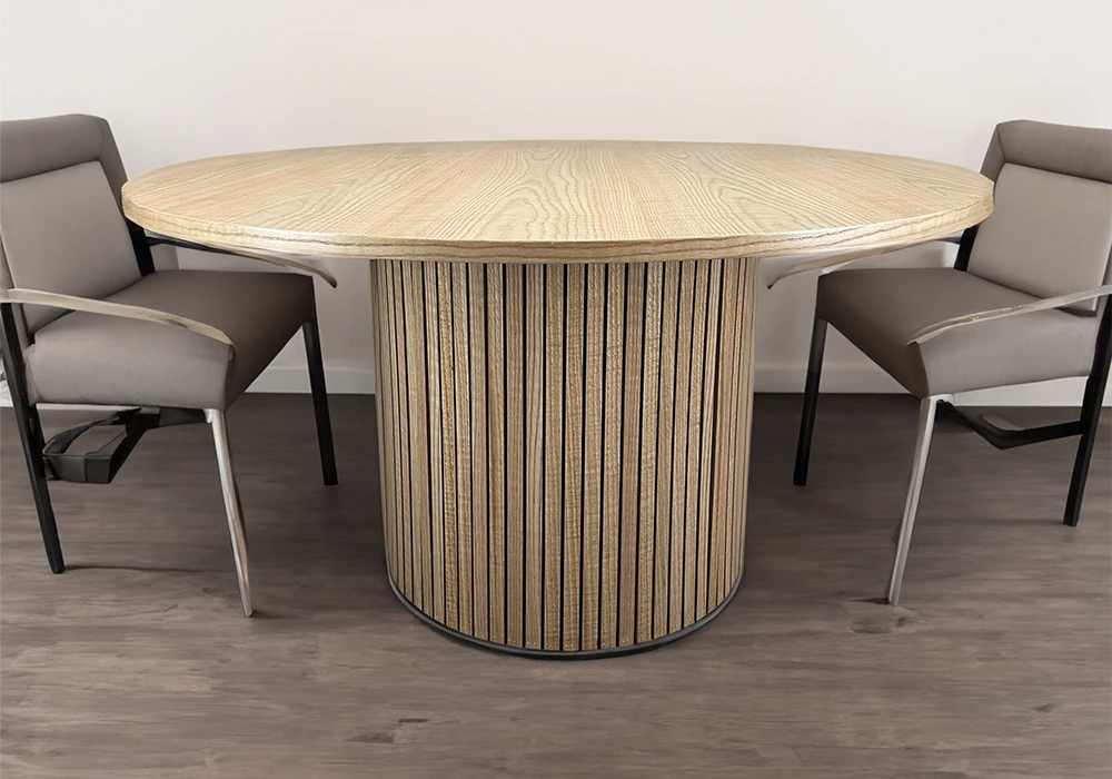 Table Ronde Bois Frence 120cm PROMO Votre Magasin de Meuble et Électroménager à La Réunion !