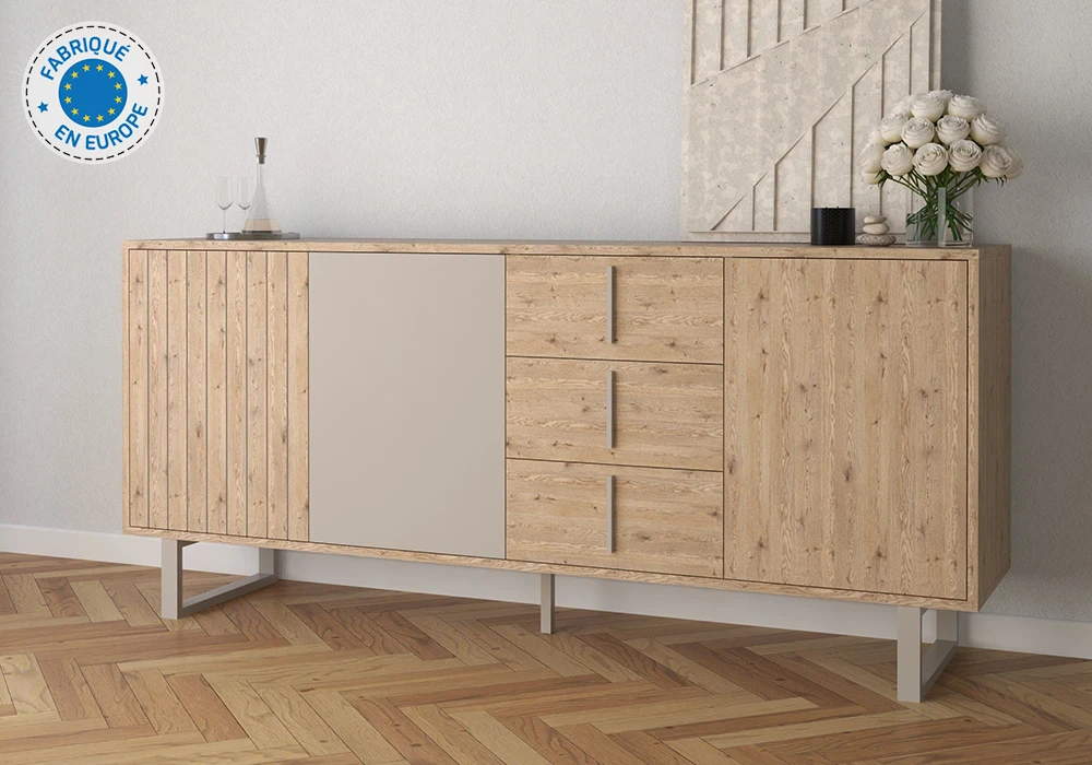 Enfilade 3 Portes 3 Tiroirs (Collection Millay) Meubles Votre Magasin de Meuble et Électroménager à La Réunion !