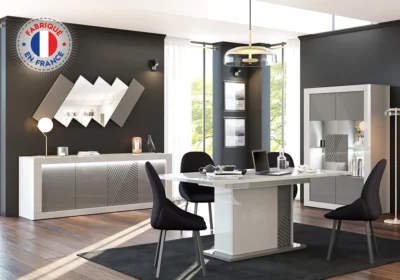 Bahut Bas 4 Portes avec LED (Collection Jane)