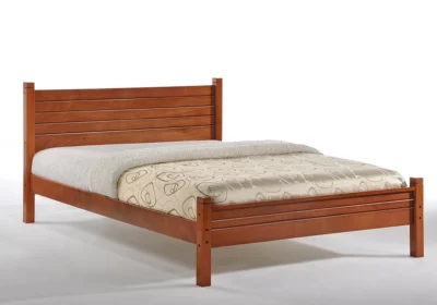 Lit 140x190cm en Bois d’Hévéa Dirty Oak Lala Chambres à Coucher Votre Magasin de Meuble et Électroménager à La Réunion !