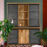 Vaisselier 4 Portes Coulissantes 1 Porte Ouvrante (Collection Molissan)