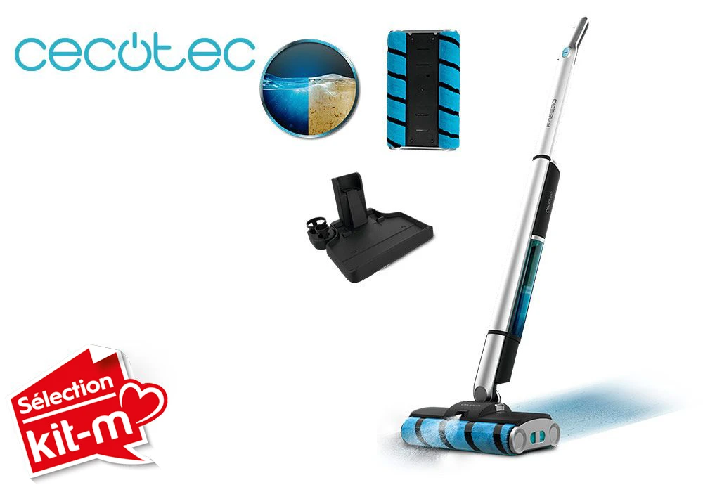 Aspirateur Balai Nettoyeur FreeGo Wash Twice Spray Cecotec (4552) Nettoyage Votre Magasin de Meuble et Électroménager à La Réunion !