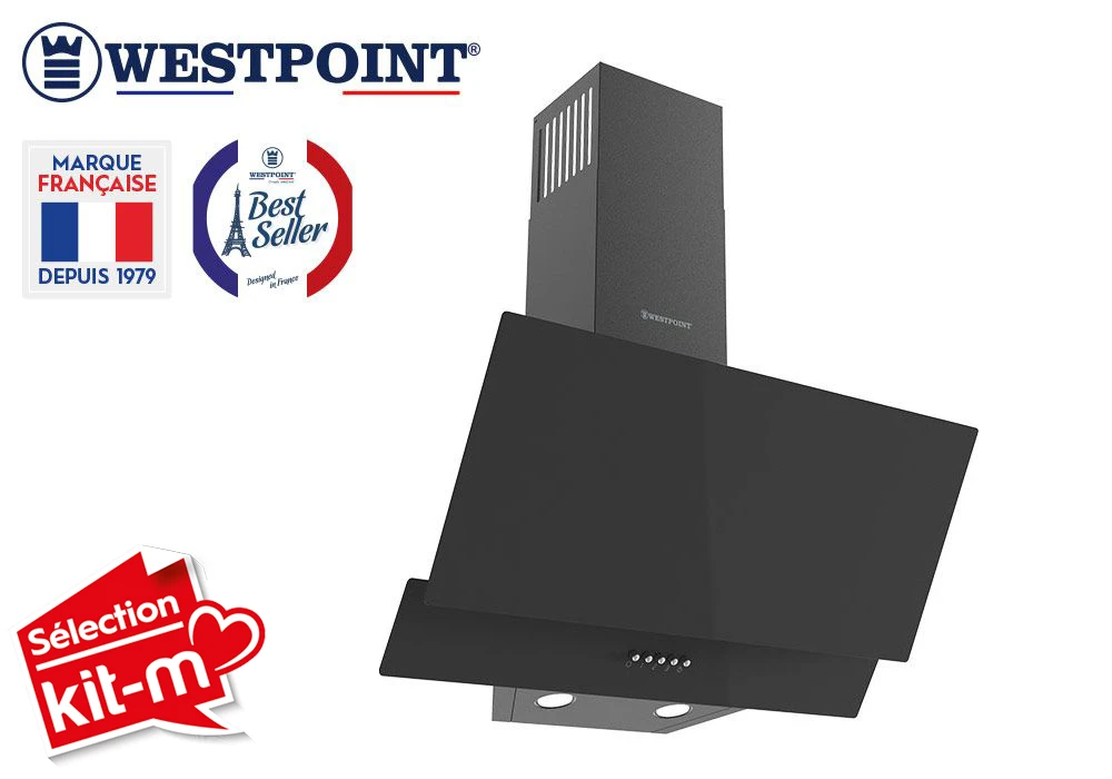 Hotte Inclinée Murale 60cm Westpoint (WER6322PGN) Cuisson Votre Magasin de Meuble et Électroménager à La Réunion !