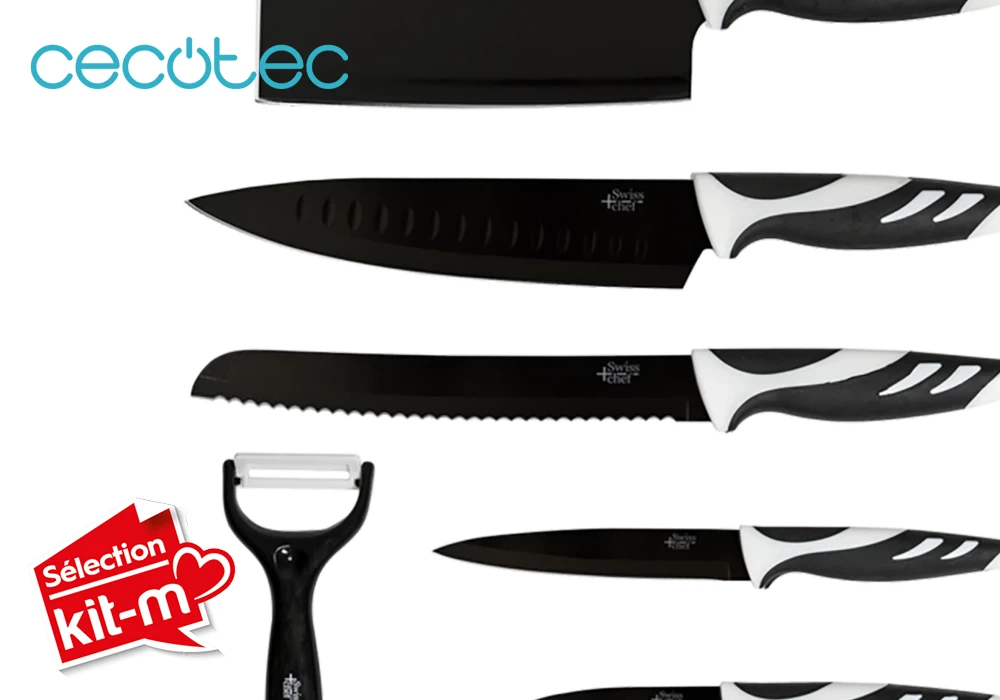 Set de 6 Couteaux de Cuisine Swiss Chef Cecotec (1024) Cuisine Votre Magasin de Meuble et Électroménager à La Réunion ! 5