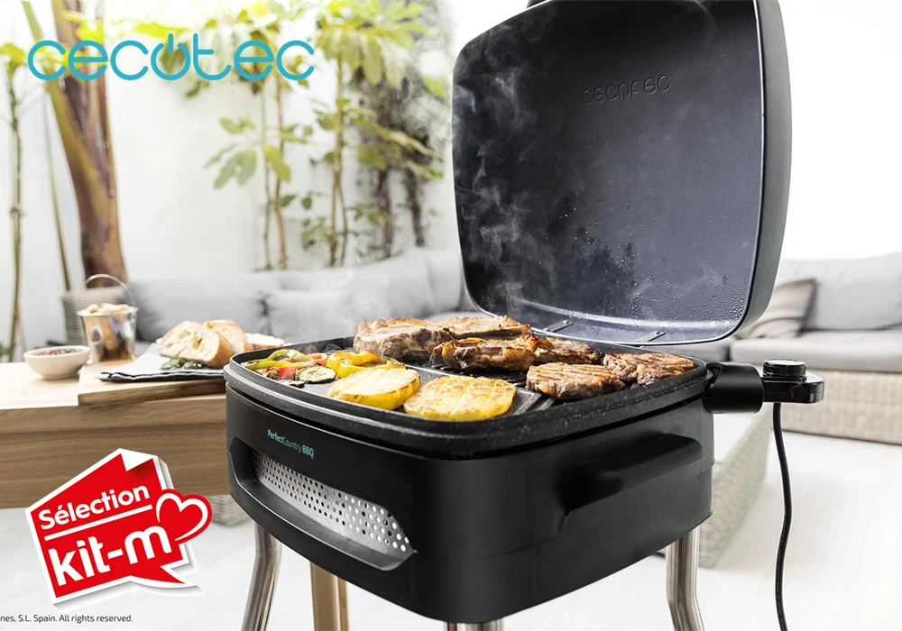 Barbecue Électrique 2000W sur Pied PerfectCountry BBQ Cecotec (3061) Cuisine Votre Magasin de Meuble et Électroménager à La Réunion !