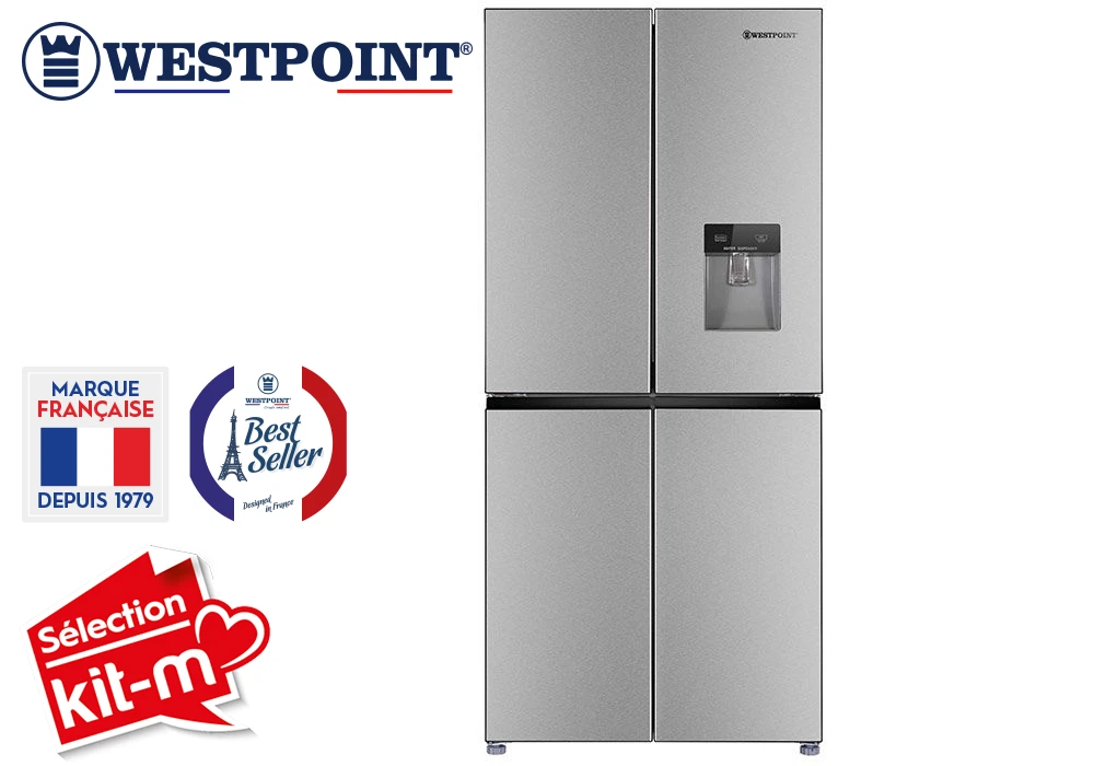 Combiné 4 Portes Westpoint (W4FT-52E24.EWDI) Électroménager Votre Magasin de Meuble et Électroménager à La Réunion !