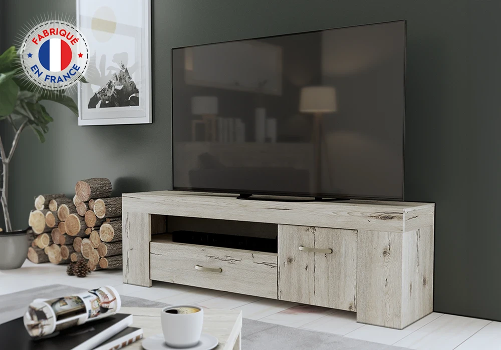 Meuble TV 1 Porte 1 Tiroir (Collection Forest) Meubles Votre Magasin de Meuble et Électroménager à La Réunion !
