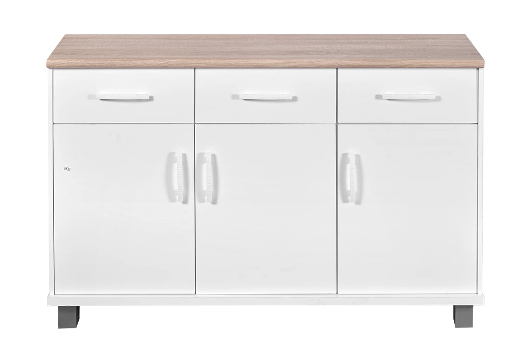 Buffet Bas 3 Portes 3 Tiroirs (Collection Luna) Ensembles Cuisine Votre Magasin de Meuble et Électroménager à La Réunion !