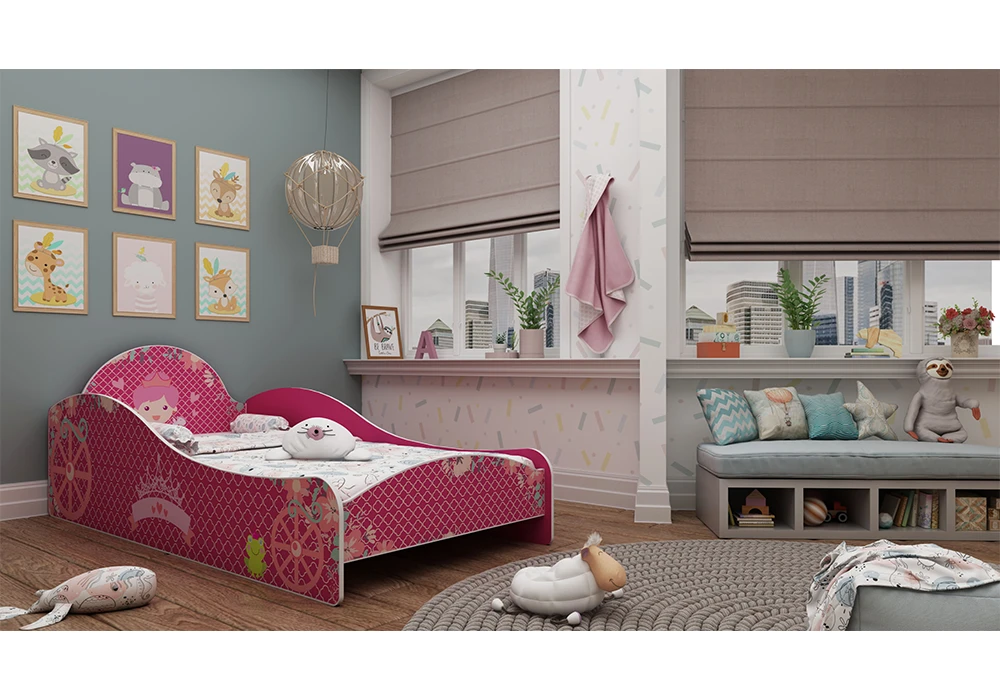 Lit 90x190cm Princesinha Rose Chambres Enfant Votre Magasin de Meuble et Électroménager à La Réunion !