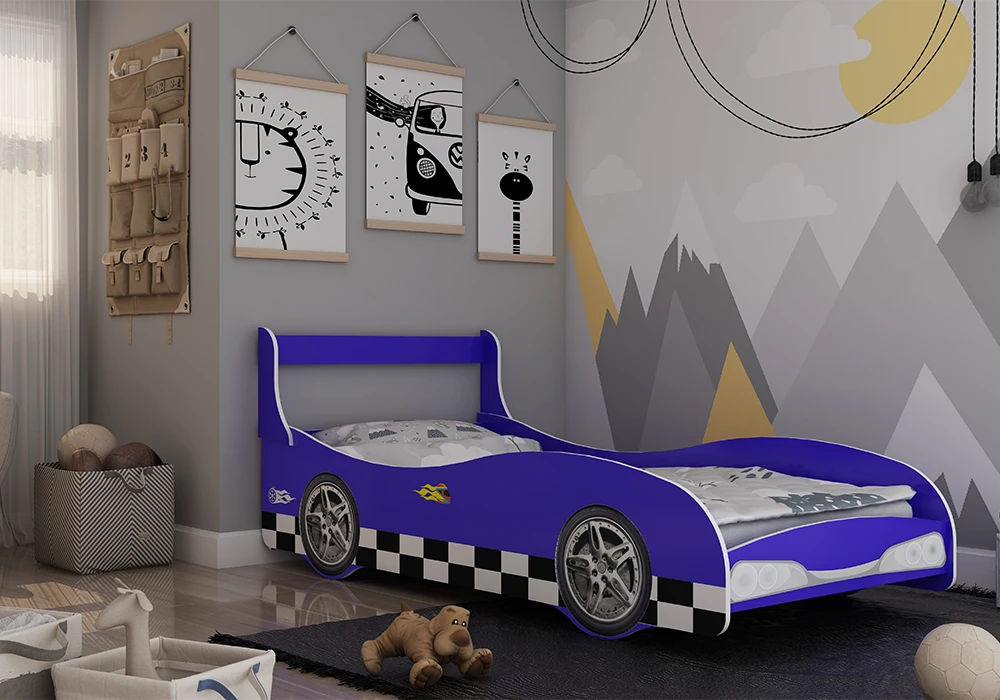 Lit 90x190cm Rally Bleu Chambres Enfant Votre Magasin de Meuble et Électroménager à La Réunion !