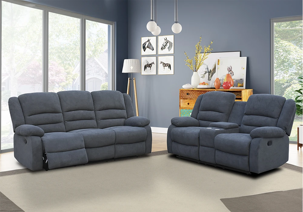 Salon 3 Places +2 Places avec 4 Relax Manuels Smoky Relaxation Votre Magasin de Meuble et Électroménager à La Réunion !