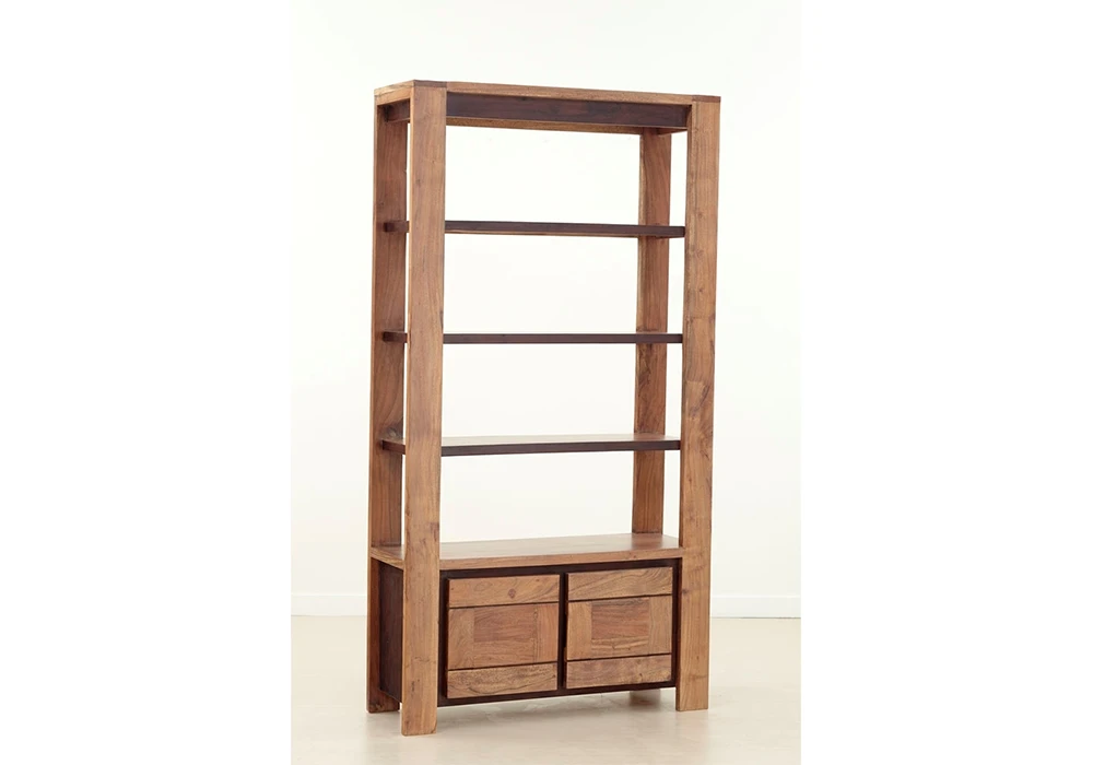 Bibliothèque 2 Portes Sweden Bois d'Acacia Votre Magasin de Meuble et Électroménager à La Réunion !