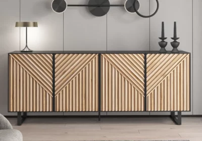 Buffet Bas 4 Portes (Collection Alana) Meubles Votre Magasin de Meuble et Électroménager à La Réunion !