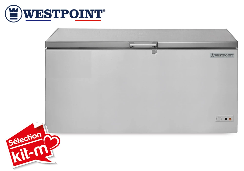 Congélateur Coffre 485L Silver Westpoint (WBXN-53E24.ELS) Congélateurs Votre Magasin de Meuble et Électroménager à La Réunion !