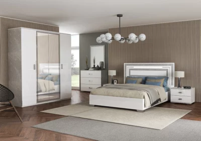 Lit LED 140x190cm (Collection Tiffany) Chambres à Coucher Votre Magasin de Meuble et Électroménager à La Réunion !