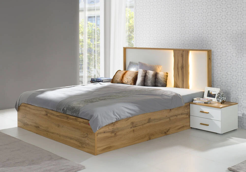 Lot de 2 Chevets avec 2 Tiroirs (Collection Wood) Armoires, Commodes & Chevets Votre Magasin de Meuble et Électroménager à La Réunion !