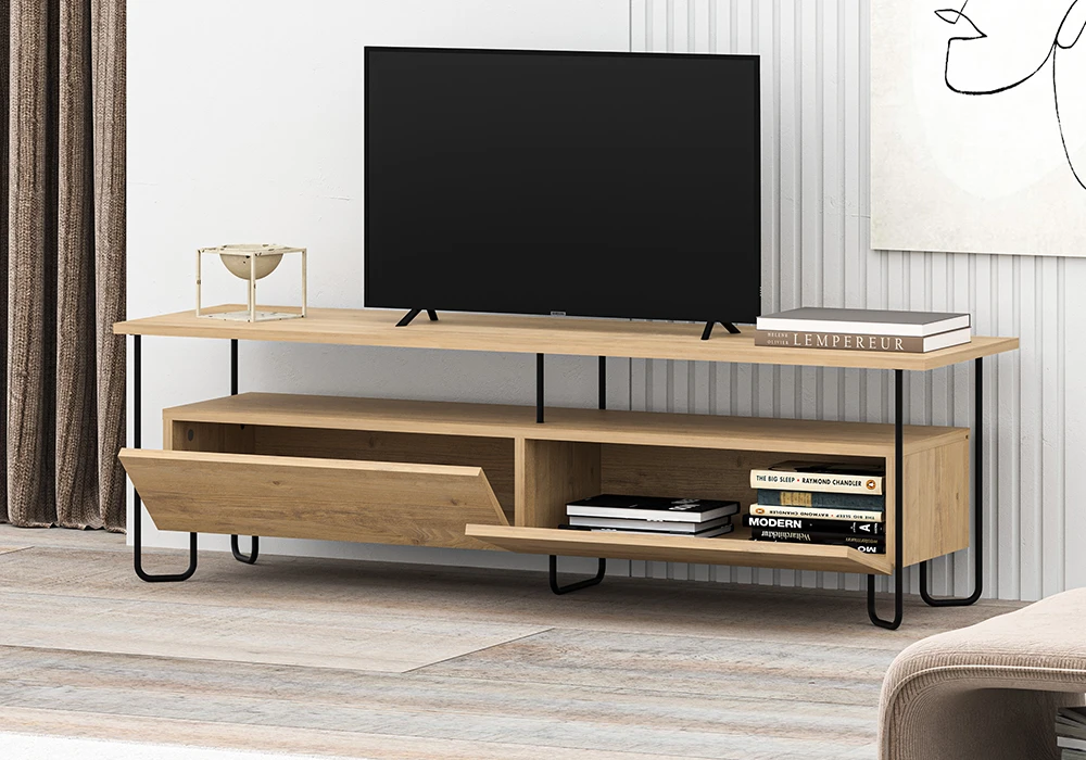 Meuble TV 2 Portes avec Abattants (Collection Dilly) Meubles Votre Magasin de Meuble et Électroménager à La Réunion !