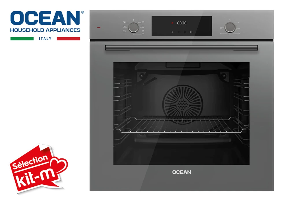 Four Encastrable Digital Verre Gris Ocean (OOER68GGE3CE) Cuisson Votre Magasin de Meuble et Électroménager à La Réunion !