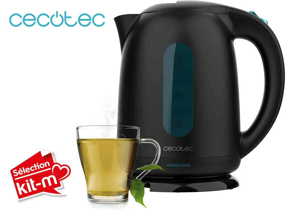 Bouilloire ThermoSense 180 1.7 Litres Noir Cecotec (01857) Boissons (Café, Thé, Jus) Votre Magasin de Meuble et Électroménager à La Réunion !
