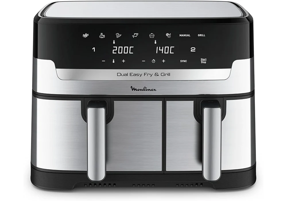 EASY FRY &GRILL DUAL Inox 8,4L (5,2L+3,2L) Moulinex (EZ905) Cuisine Votre Magasin de Meuble et Électroménager à La Réunion !