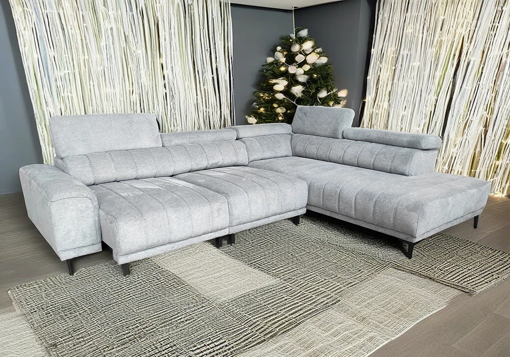 Salon d’Angle avec Assise Coulissante Gris Clair Maria Angles Votre Magasin de Meuble et Électroménager à La Réunion !