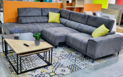 Salon d’Angle avec Assise Coulissante Gris Foncé Maria Angles Votre Magasin de Meuble et Électroménager à La Réunion !