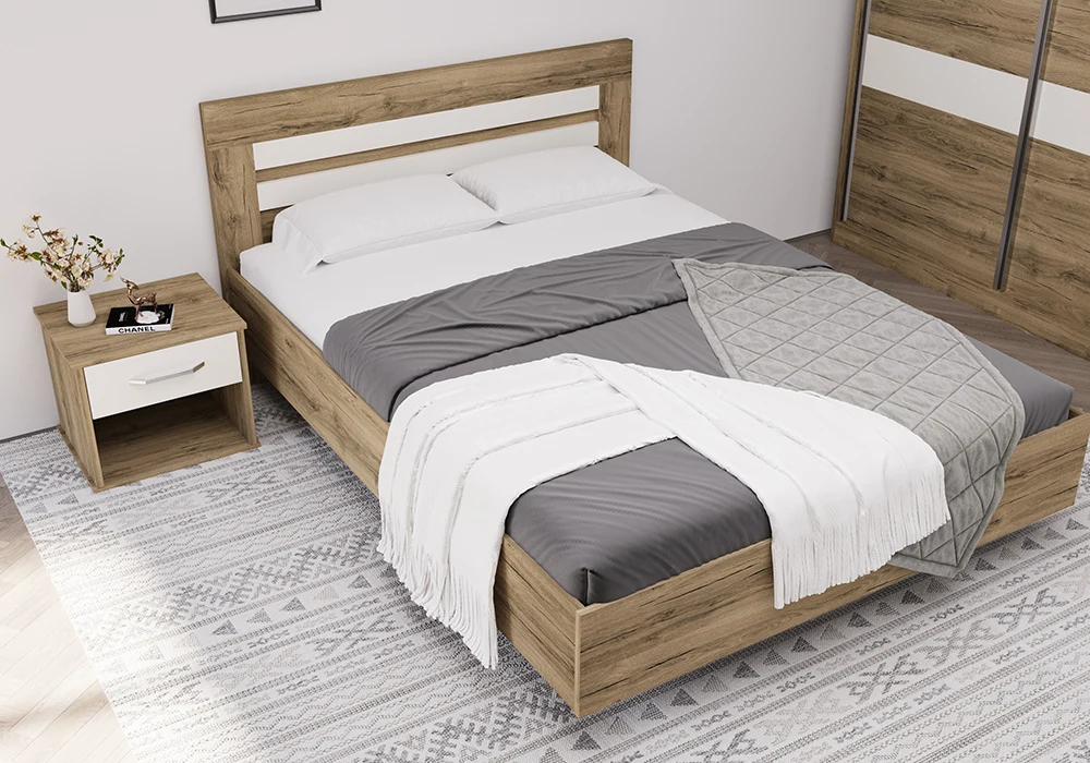 Lit 140x190cm (Collection Rio) Chambres à Coucher Votre Magasin de Meuble et Électroménager à La Réunion !