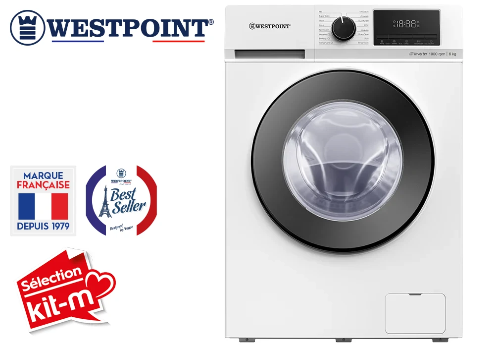 Lave-Linge Inverter 6KG Westpoint (WMT610B25) Électroménager Votre Magasin de Meuble et Électroménager à La Réunion !