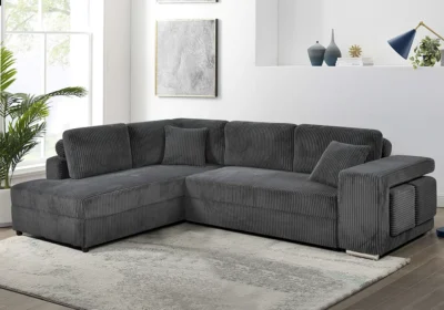 Salon d’Angle Convertible Gris Angles Votre Magasin de Meuble et Électroménager à La Réunion !