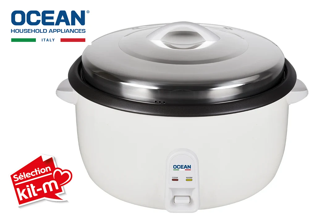 Cuiseur à Riz Blanc 10L Ocean (OCRCR10030WX) Cuisine Votre Magasin de Meuble et Électroménager à La Réunion !