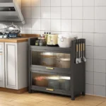 Meuble Cuisine en Métal 2 Portes Cuiso