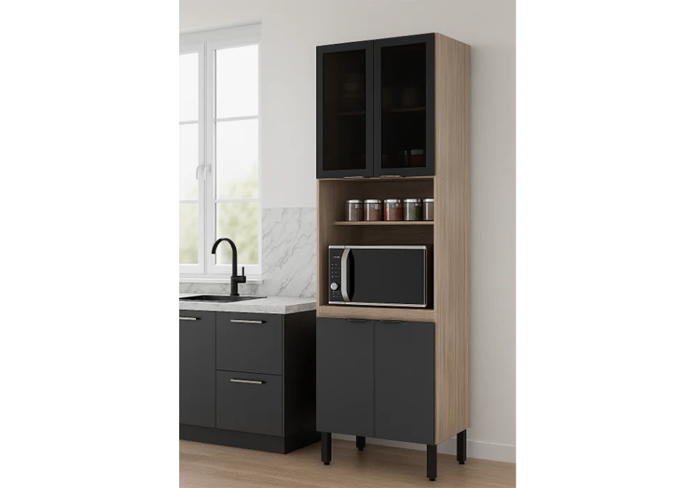 Meuble Four à Poser/Micro ondes 4 Portes (Collection Firenze) Ensembles Cuisine Votre Magasin de Meuble et Électroménager à La Réunion !